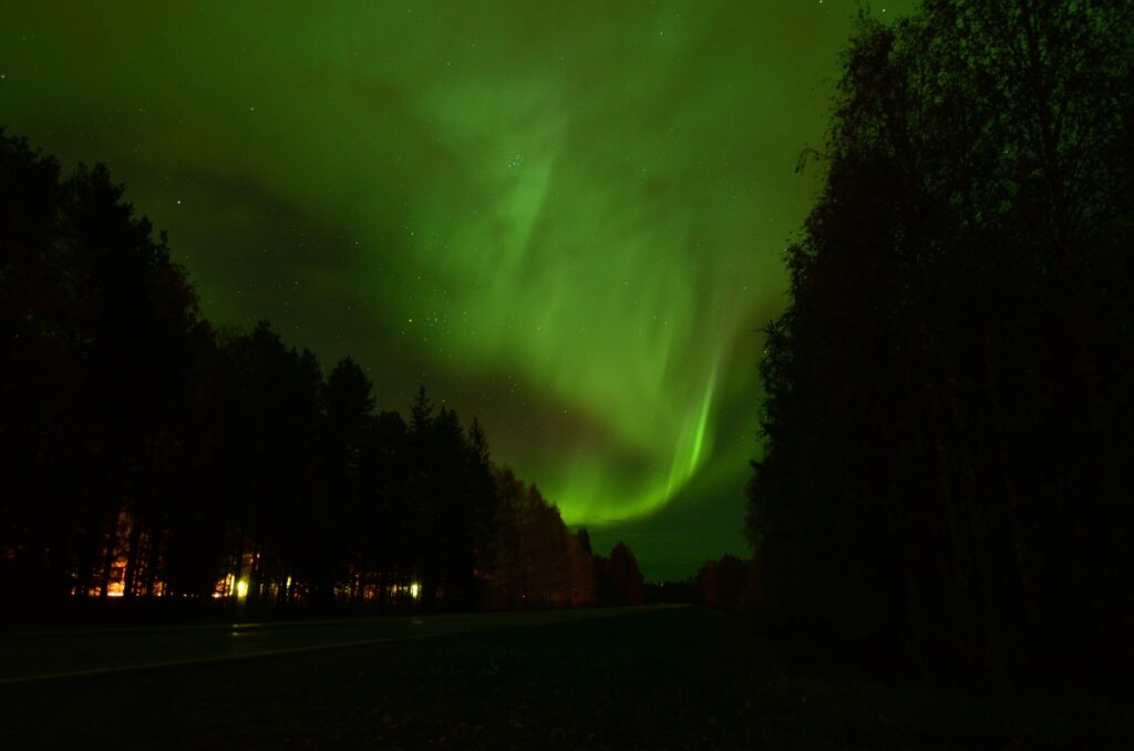 Northern lights in Finnish Lapland in September