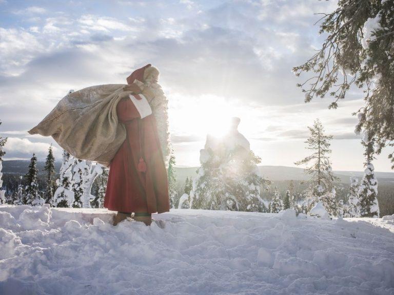 Santa Claus pictured in a fell in Finland
